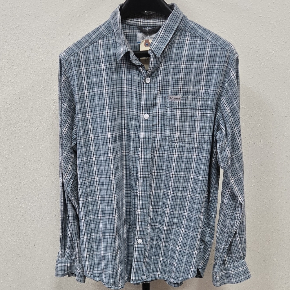 Men's Blue Plaid Shirt